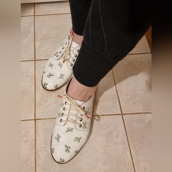 🌵Rollie Derby leather shoes embroidered cactus 🌵 39 - Picture 4 of 15